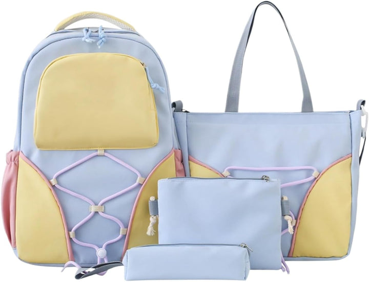 Schulrucksack-Set – Rucksack mit großem Volumen für Schüler mit Federmäppchen und Taschen – Nivora