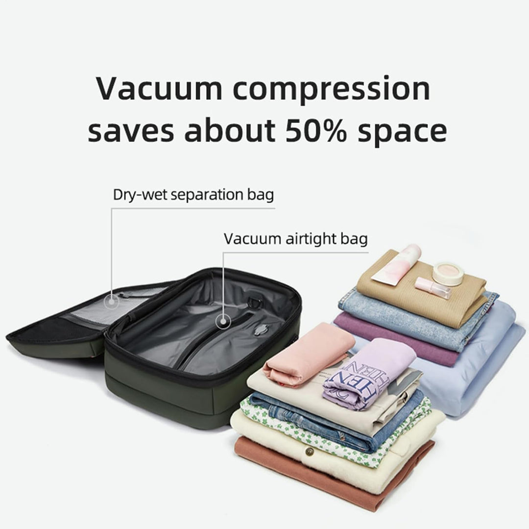 Erweiterbarer und wasserdichter Reiserrucksack mit Vakuumkompression – Arvid