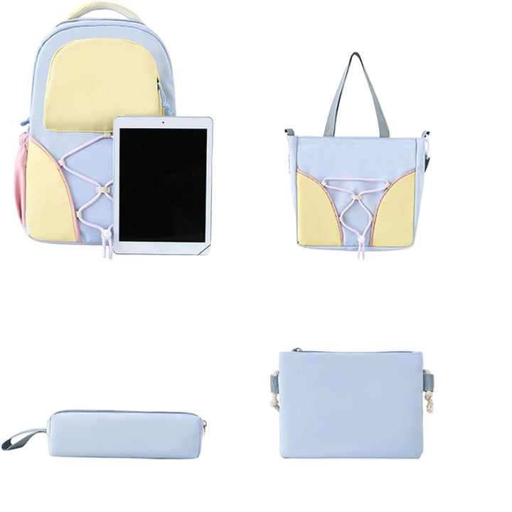 Schulrucksack-Set – Rucksack mit großem Volumen für Schüler mit Federmäppchen und Taschen – Nivora