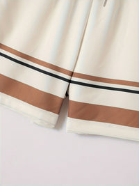Zweiteiliges Set mit Streifenprint Kurzarmshirt und Shorts - Mateo