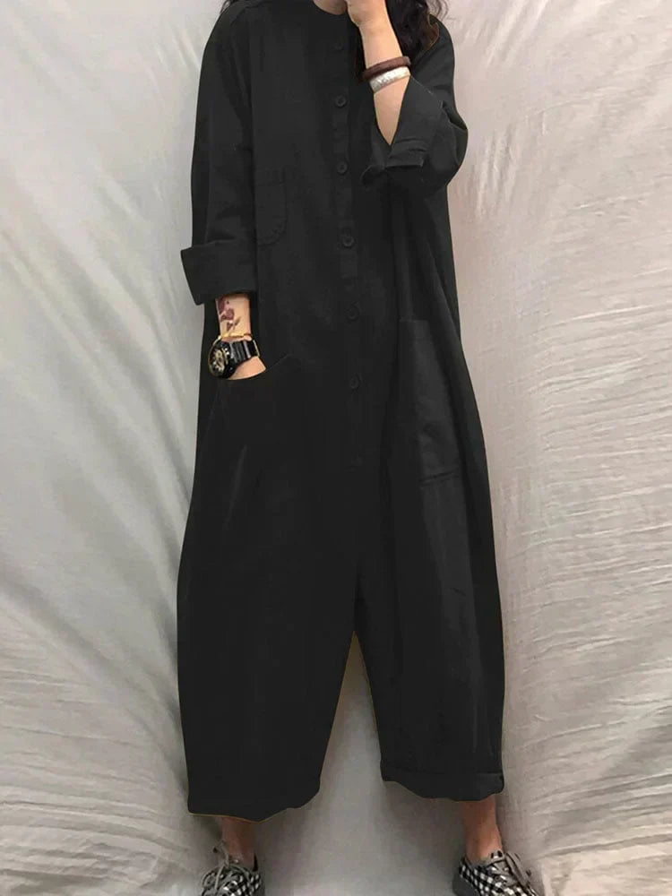 Luftiger Sommer-Jumpsuit mit weitem Schnitt Damen – Livia