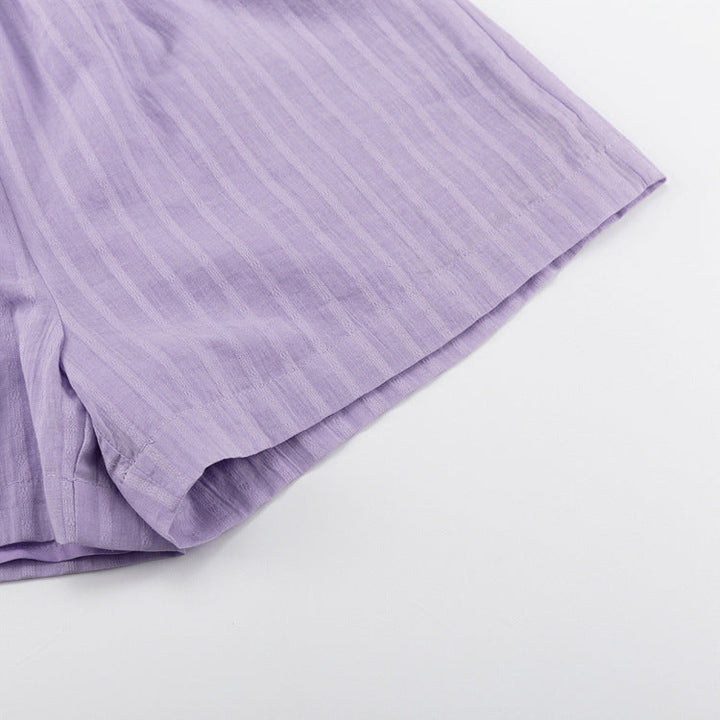Theresa – Luftiges Set aus geknöpfter Bluse und Shorts – Produktansicht 11