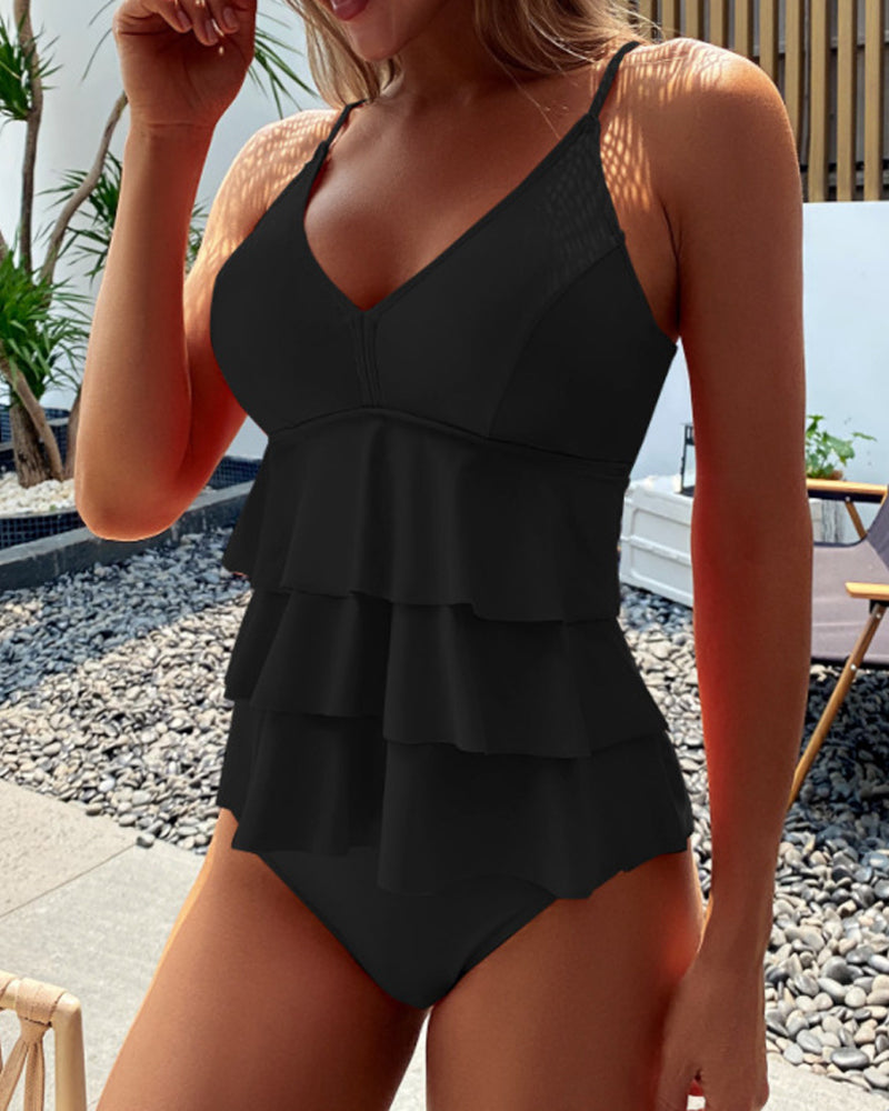 Viktoria – Eleganter Badeanzug mit raffinierten Rüschen – Produktansicht 4