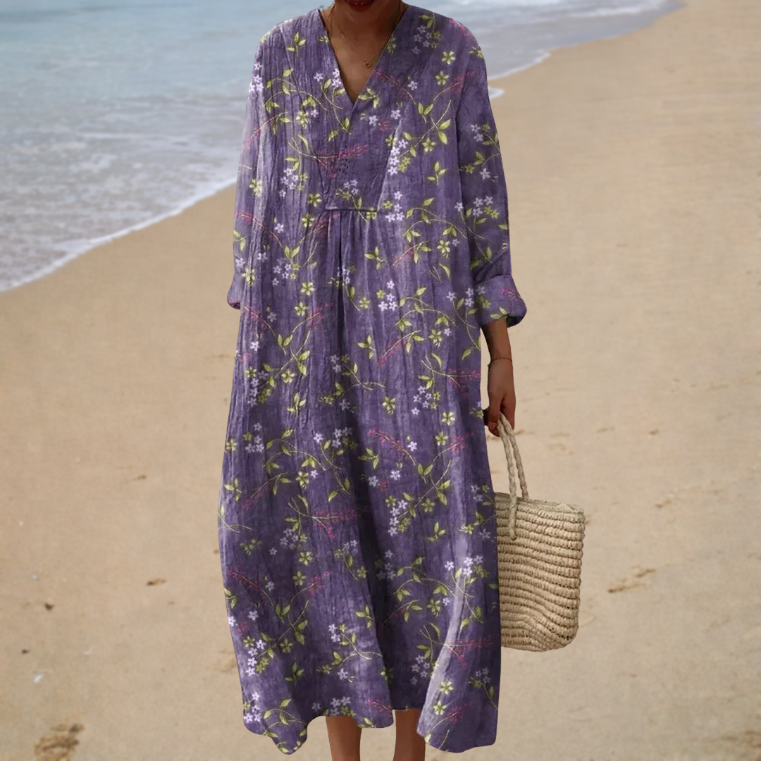 Elisabeth – Figurschmeichelndes Sommerkleid mit Print – Modell Mia – Produktansicht 1