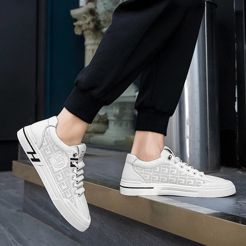 Herren-Sneaker aus Perforiertem Leder mit Leichtbauweise – Ethan