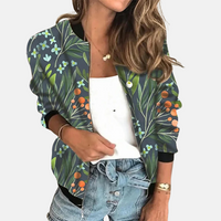 Damen Retro Bomberjacke mit Print – Zoë