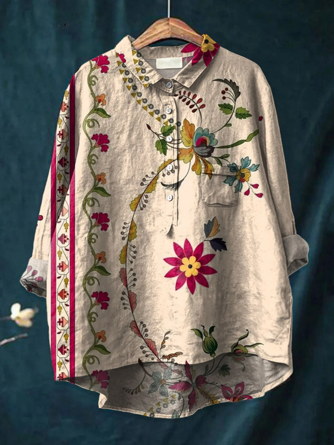 Ida – Legere Bluse mit Vintage-Blumenprint – Produktansicht 1