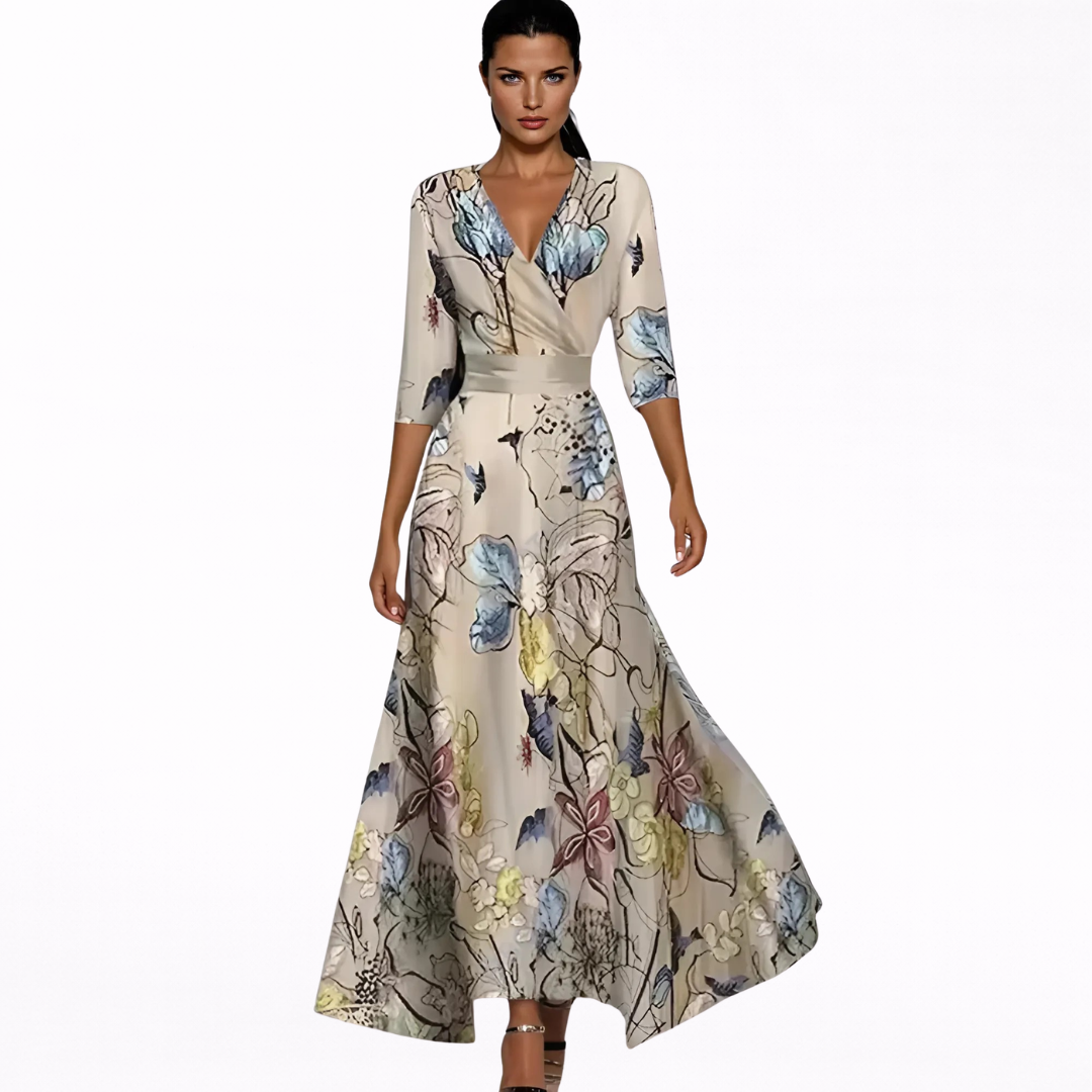Hedwig – Elegantes Maxikleid mit Blumenmuster – Produktansicht 2