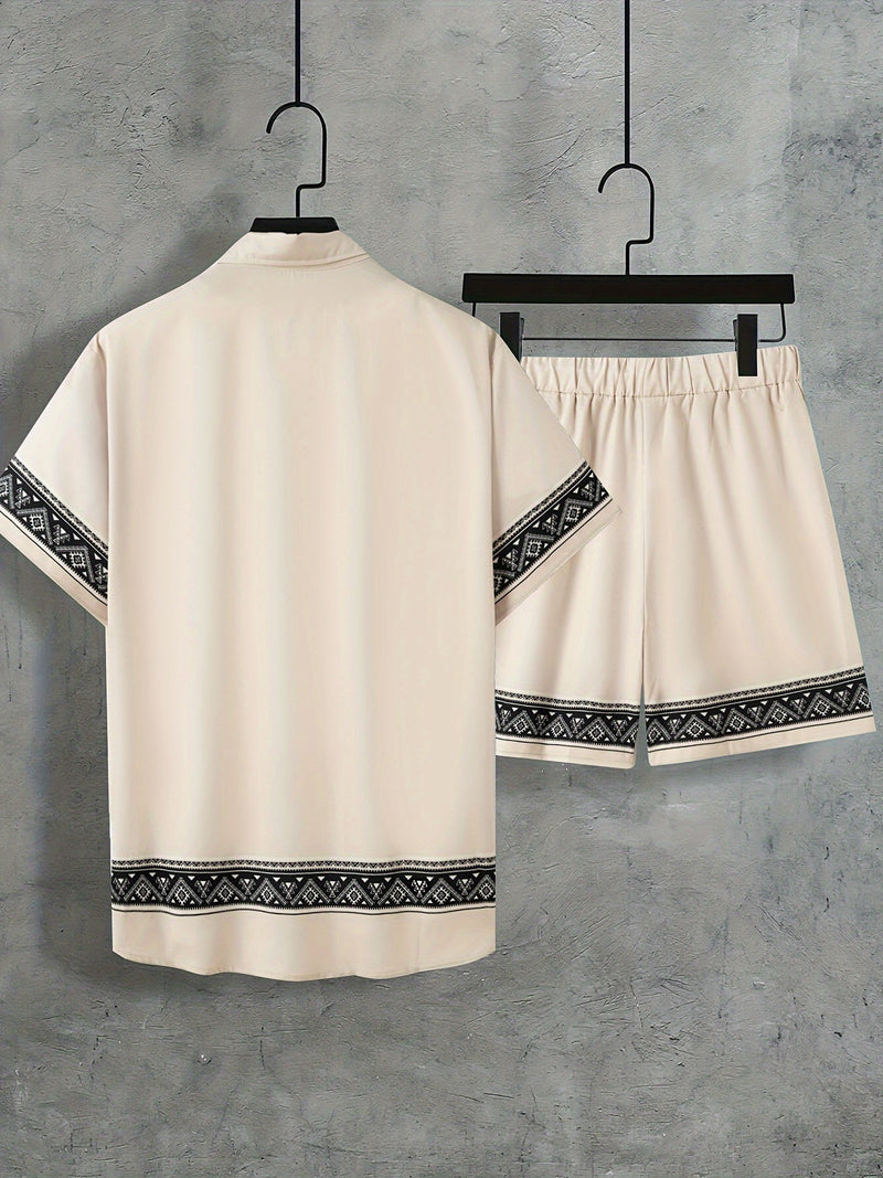 Boho Sommer Set Herren Zweiteilig Shirt und Shorts entspannt - Malik