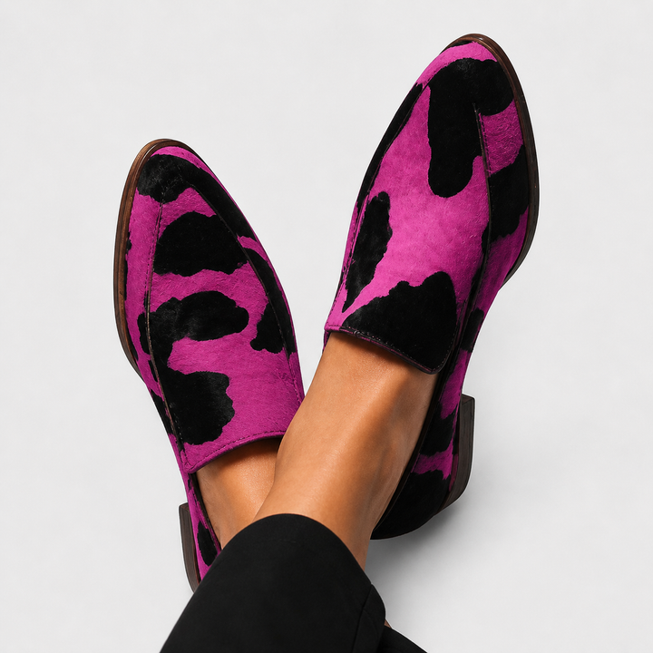 Jule – Loafer mit Kuhfell-Print – Produktansicht 1