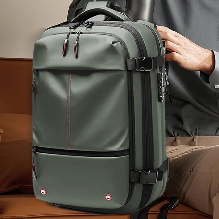Luftstaubsauger-Rucksack – Erweiterbarer 60L wasserdichter Reisetasche mit Laptopfach – Trivora