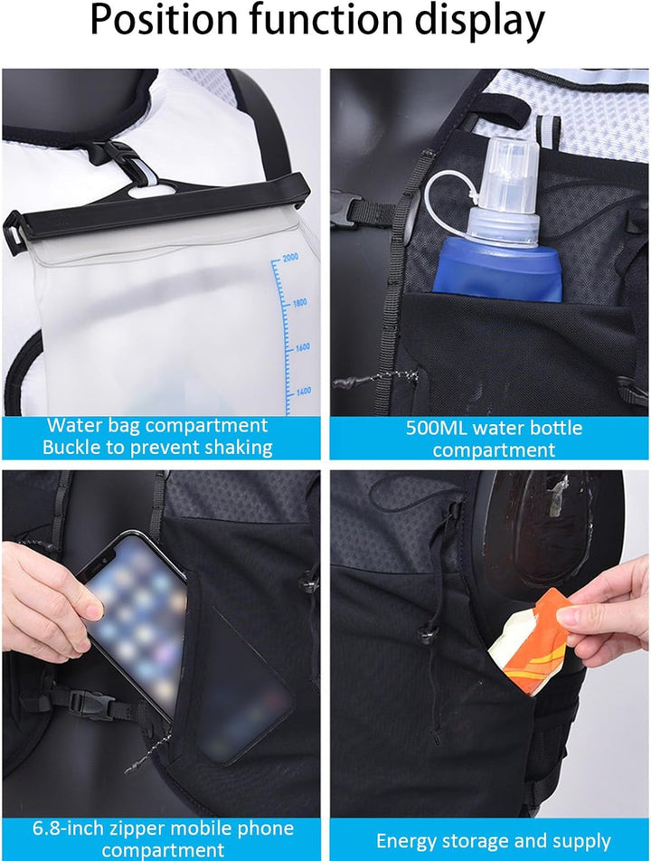 Laufweste Rucksack – Leichter Hydration Pack für Trails und Radfahren – Alvory
