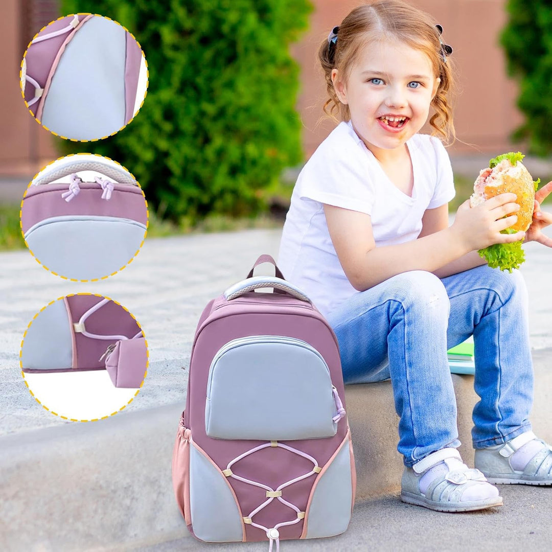 Schulrucksack-Set – Rucksack mit großem Volumen für Schüler mit Federmäppchen und Taschen – Nivora