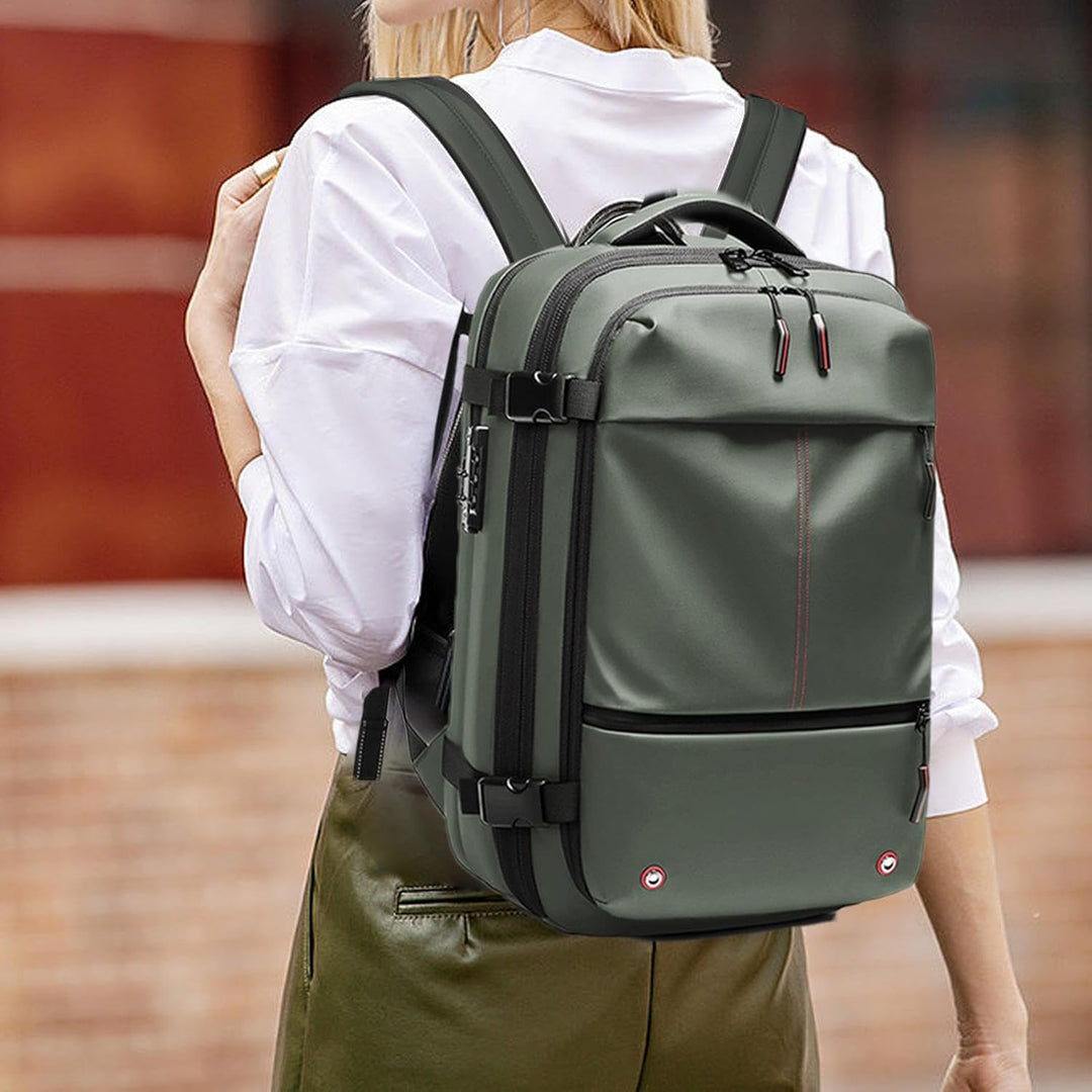 Luftstaubsauger-Rucksack – Erweiterbarer 60L wasserdichter Reisetasche mit Laptopfach – Trivora