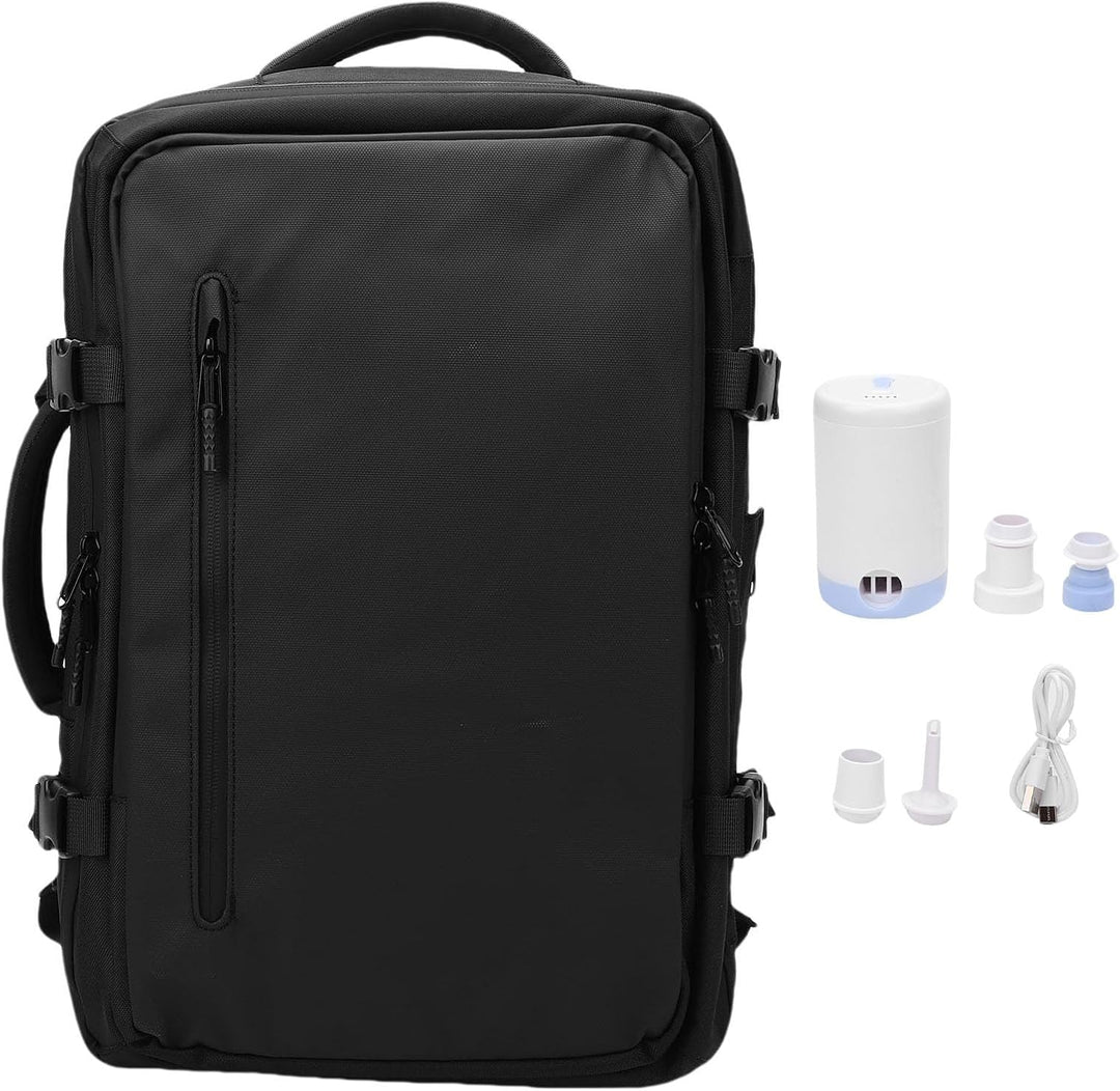 Erweiterbarer Vakuum-Reiserucksack 56–75L mit Pumpe – Dravion