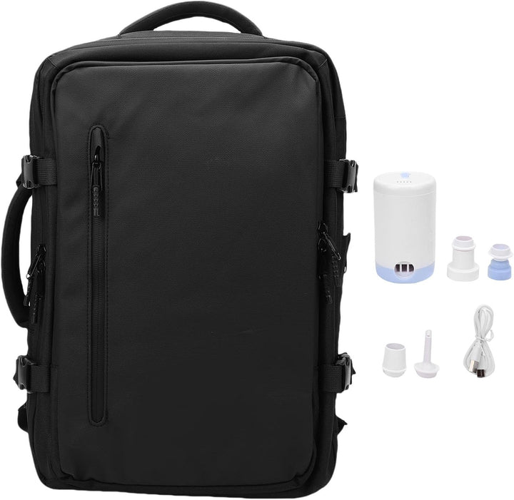 Erweiterbarer Vakuum-Reiserucksack 56–75L mit Pumpe – Dravion