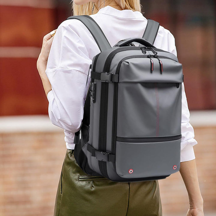Luftstaubsauger-Rucksack – Erweiterbarer 60L wasserdichter Reisetasche mit Laptopfach – Trivora