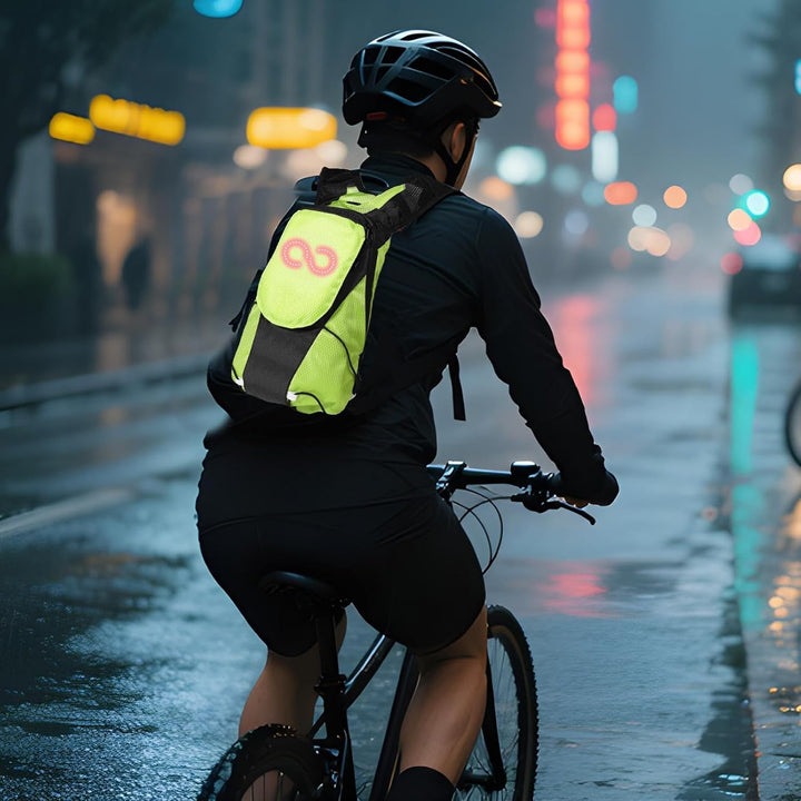LED-Motorrad-Rucksack – Leuchtende Sicherheits-Tasche für Outdoor- und Nachtfahrten – Lumaro