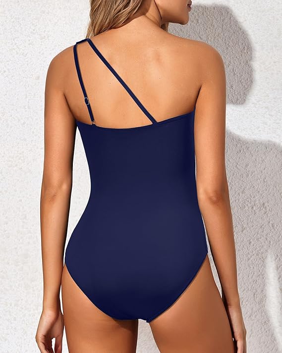Damen Badeanzug mit Ein-Schulter-Design und Bauchkontrolle – Valeria