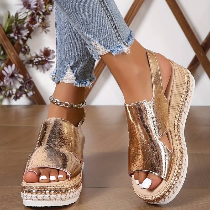 Stilvolle orthopädische Damensandalen mit Fransen – Tilda