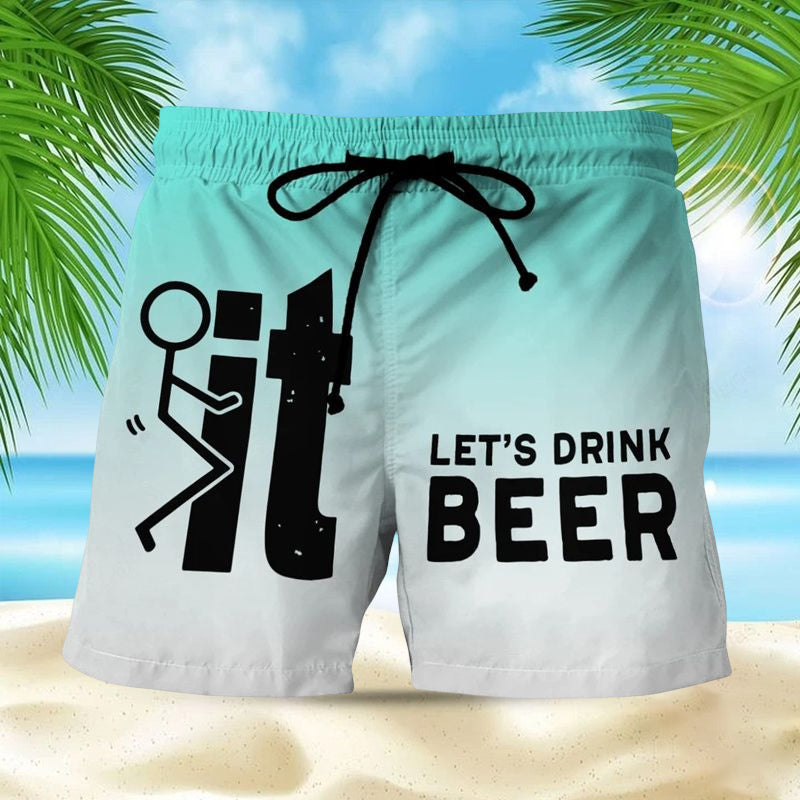 Hawaii Herren Badeshorts mit elastischem Bund – Fabio