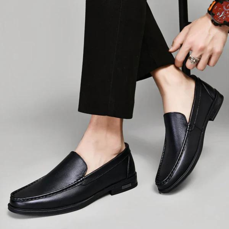Italienische Slipper aus echtem Leder – Emilio