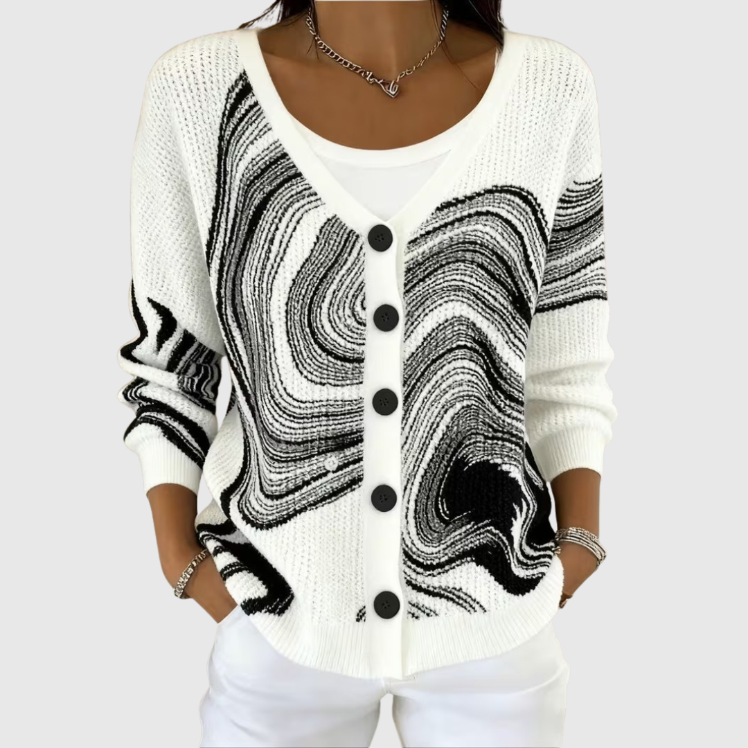 Lena – Bequemer Strickcardigan mit Knöpfen – Produktansicht 1