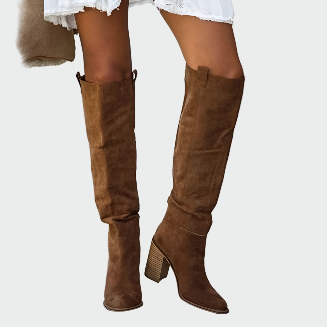 Caroline – Orthopädische kniehohe Lederstiefel – Produktansicht 1