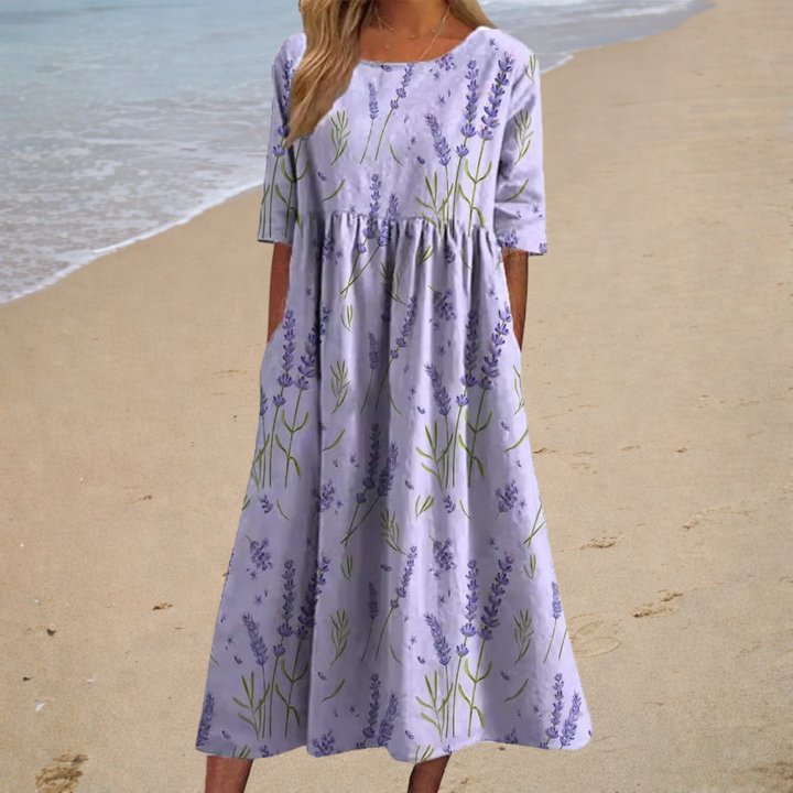 Clara – Fließendes langes Kleid – chic und bequem – Produktansicht 3