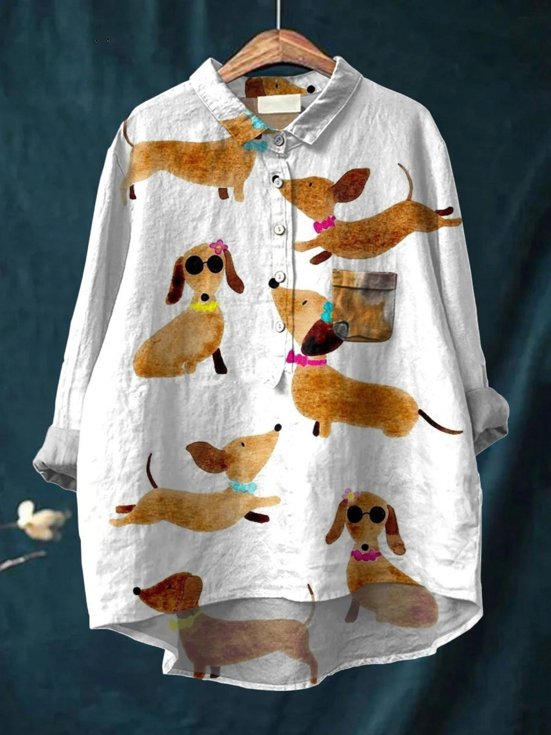 Lotte – Legeres T-Shirt mit Hundekunst – Produktansicht 1