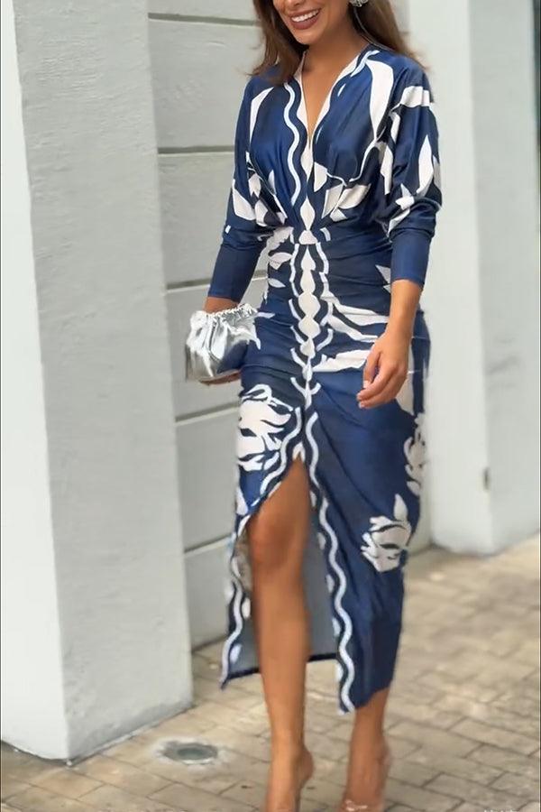 Monika – Midikleid mit Dolman mit Print einzigartig Sommersonne – Produktansicht 15