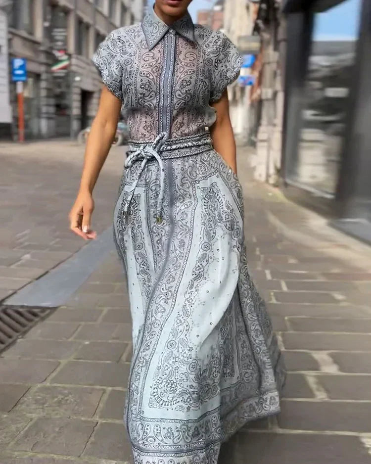 Magdalena – Bedrucktes zweiteiliges Boho-Set – Produktansicht 1