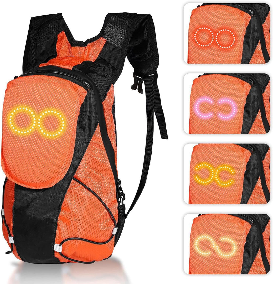 LED-Motorrad-Rucksack – Leuchtende Sicherheits-Tasche für Outdoor- und Nachtfahrten – Lumaro