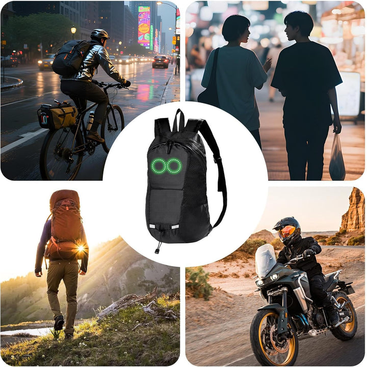 LED-Reise-Rucksack – Wasserdichter leuchtender Rucksack mit audio-responsivem Glühen – Nexora