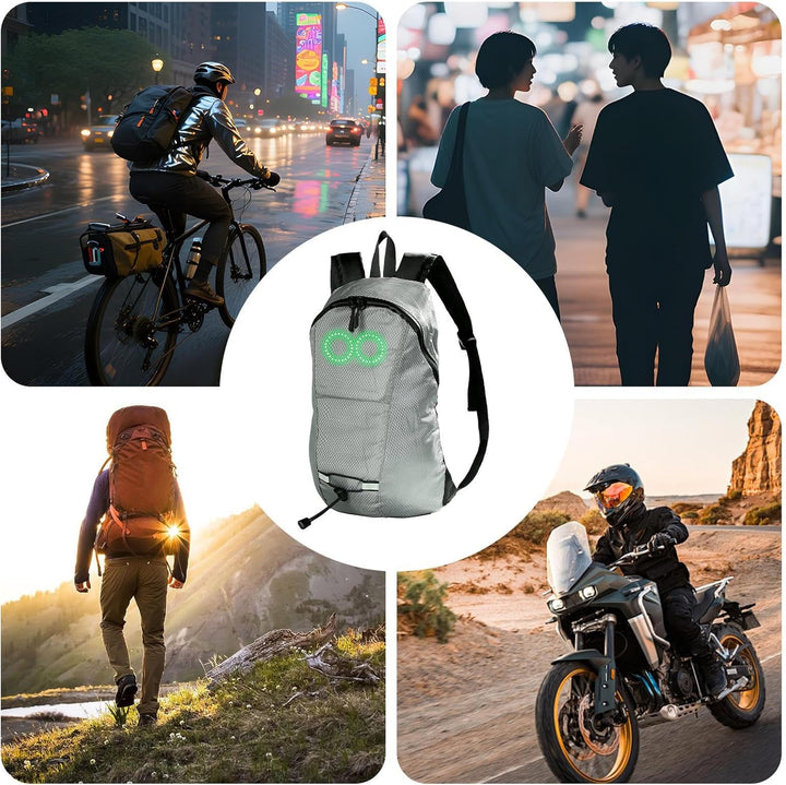 LED-Reise-Rucksack – Wasserdichter leuchtender Rucksack mit audio-responsivem Glühen – Nexora