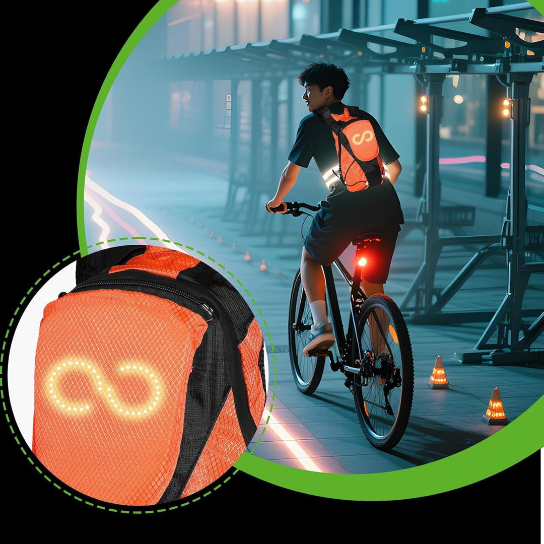 LED-Motorrad-Rucksack – Leuchtende Sicherheits-Tasche für Outdoor- und Nachtfahrten – Lumaro