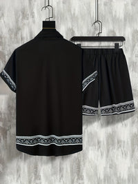Boho Sommer Set Herren Zweiteilig Shirt und Shorts entspannt - Malik