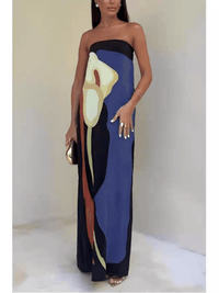 Ursula – Maxi-Abendkleid mit Print ärmellos aus Stil costiero – Produktansicht 4