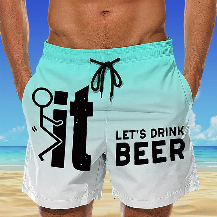 Hawaii Herren Badeshorts mit elastischem Bund – Fabio