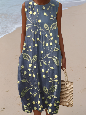Claudia – Midikleid mit Blumenmuster – Produktansicht 1