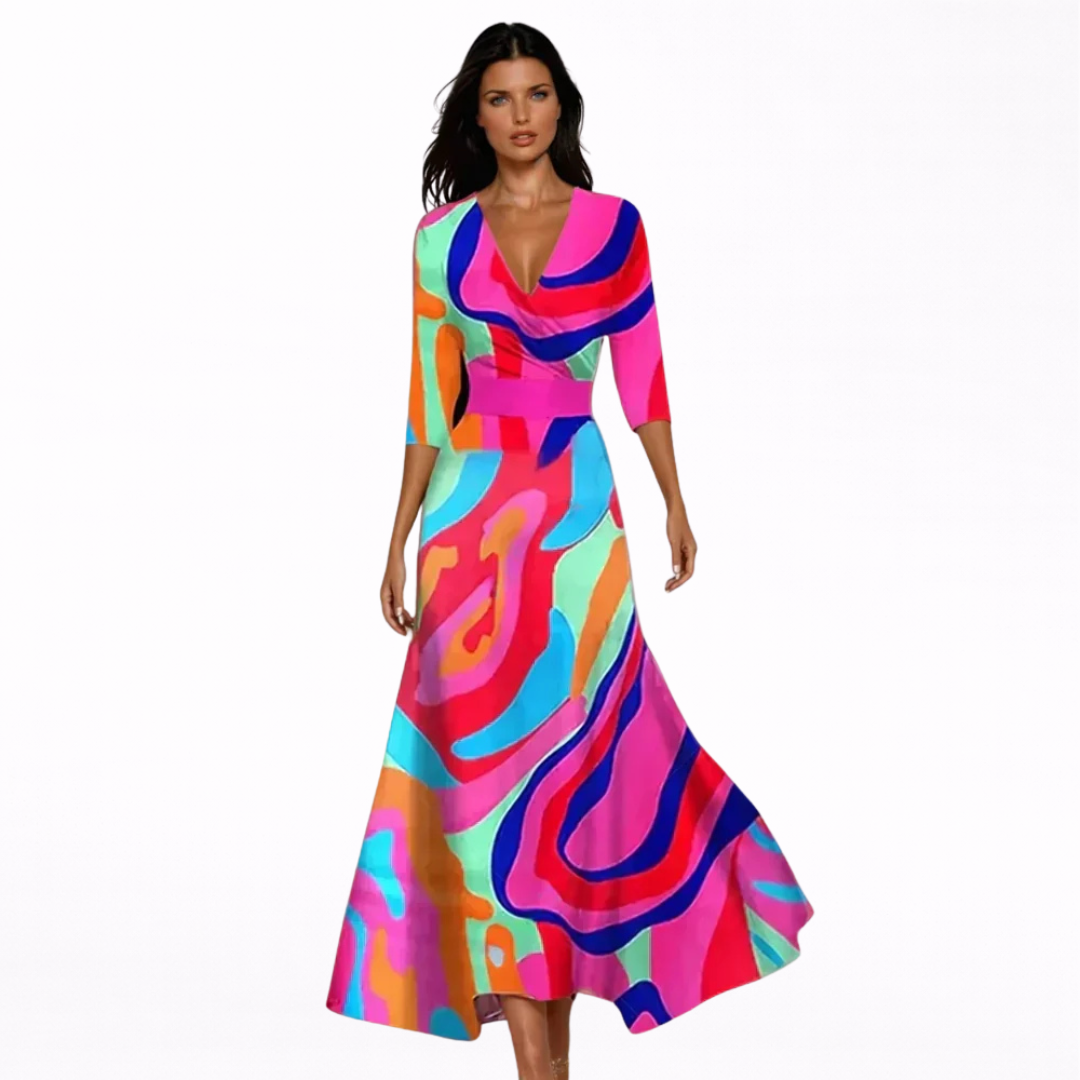 Hedwig – Elegantes Maxikleid mit Blumenmuster – Produktansicht 4