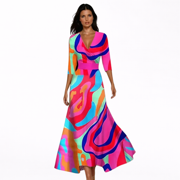 Hedwig – Elegantes Maxikleid mit Blumenmuster – Produktansicht 4