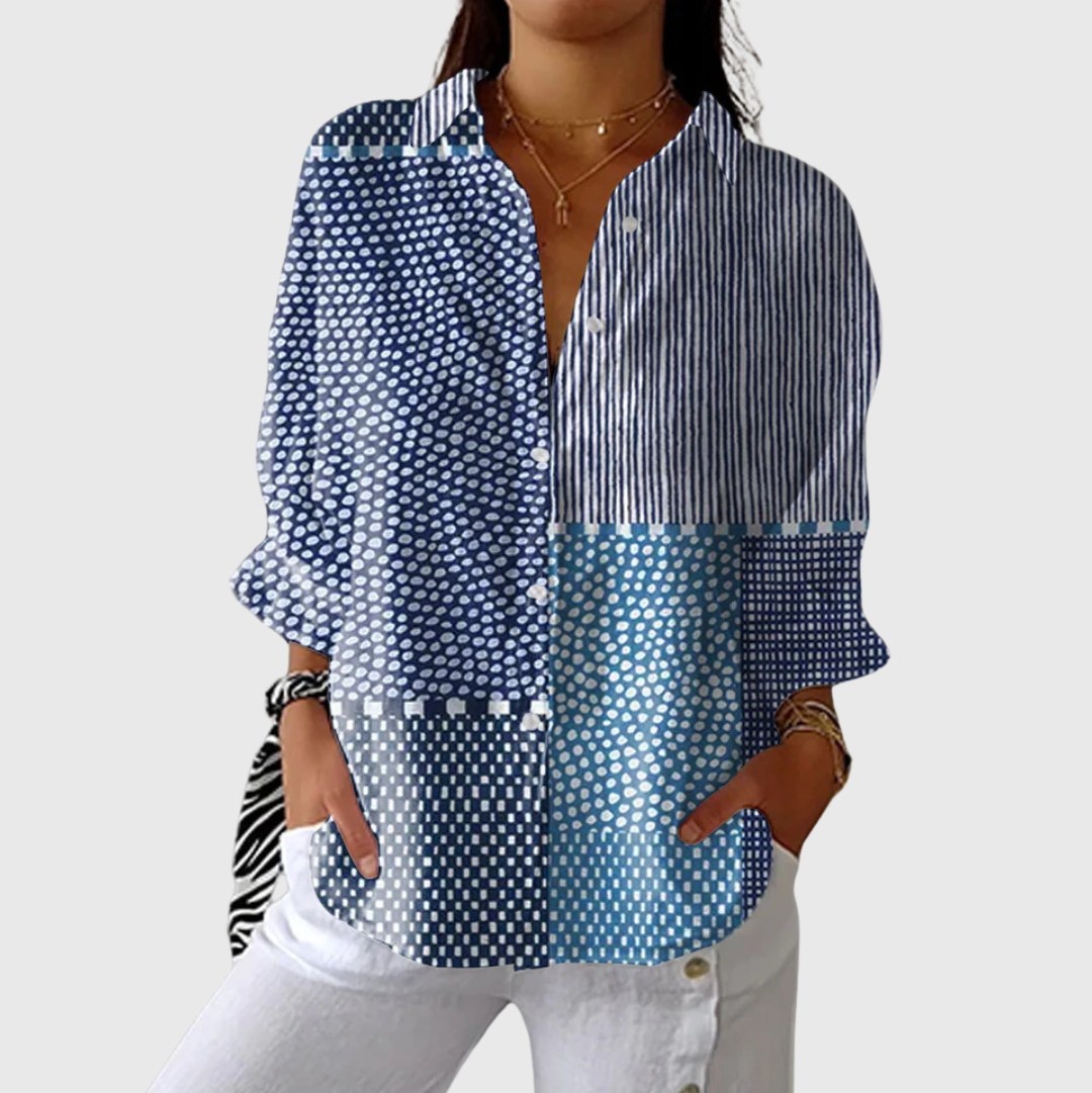 Margit – Leichte farbenfrohe Bluse mit Print – Produktansicht 1