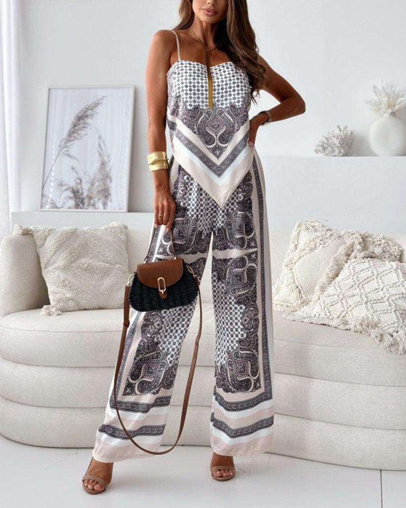 Lilly – Zweiteiliges Set elegant mit top mit Schnürung und Hose urlaubsbereit – Produktansicht 6