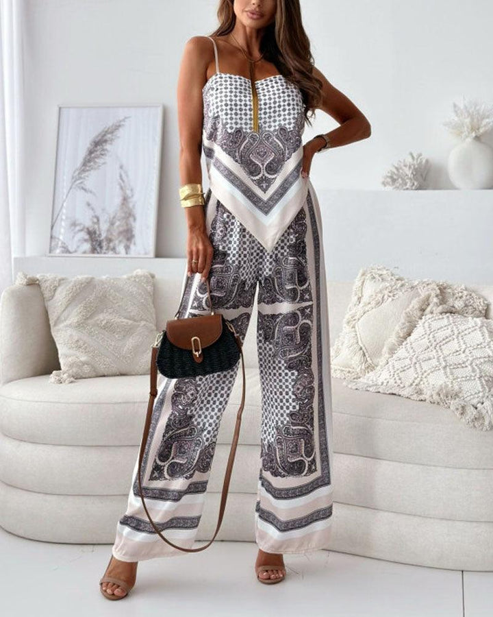 Lilly – Zweiteiliges Set elegant mit top mit Schnürung und Hose urlaubsbereit – Produktansicht 6