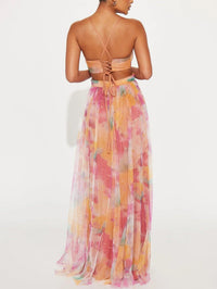 Antonia – Maxikleid Blumenprint mit V-Ausschnitt – Produktansicht 3