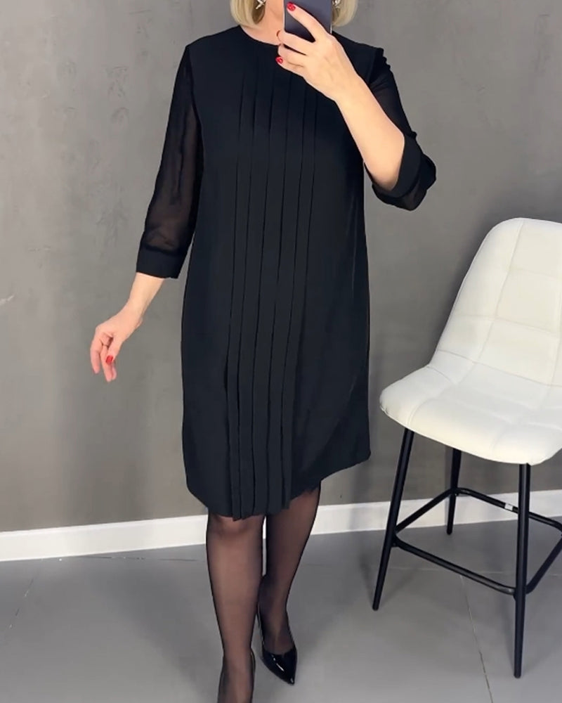 Elegantes Shiftkleid mit Mesh-Details – Gabrielle
