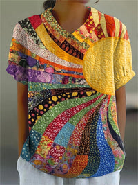 Anna-Paula – Patchwork-Bluse im Sunburst-Design – Produktansicht 1