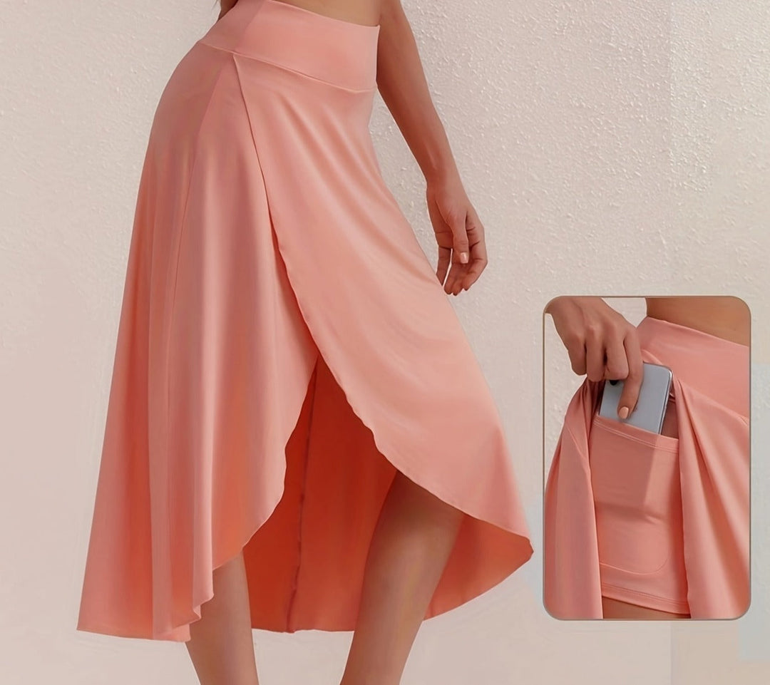 Sportlicher Rock mit hoher Taille und asymmetrischem Schnitt – Alexia
