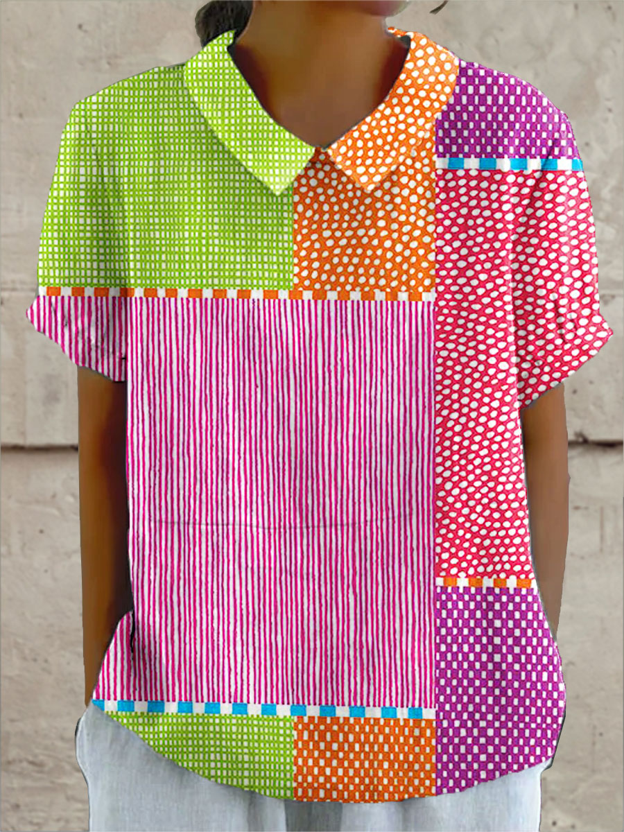 Mia-Lotte – Farbenfrohe Patchwork-Bluse – Produktansicht 1